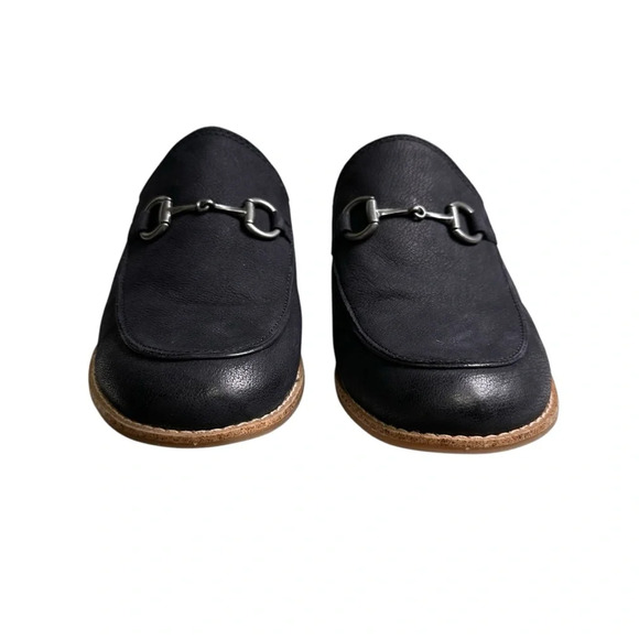 Söfft Naoko 9M Navy Blue Flat Leather Loafer Mule Slides - Picture 2 of 7